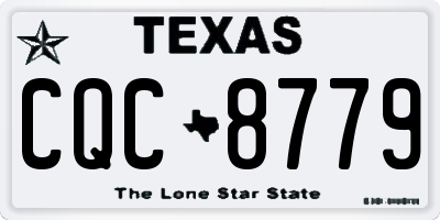 TX license plate CQC8779