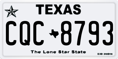 TX license plate CQC8793