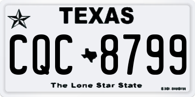 TX license plate CQC8799