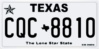 TX license plate CQC8810