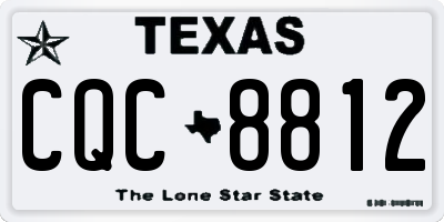 TX license plate CQC8812