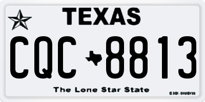 TX license plate CQC8813