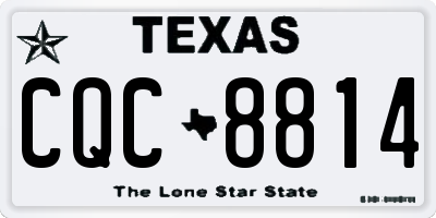 TX license plate CQC8814