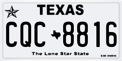 TX license plate CQC8816