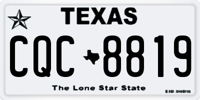 TX license plate CQC8819