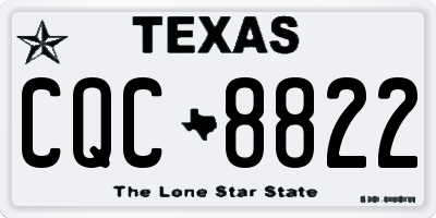 TX license plate CQC8822