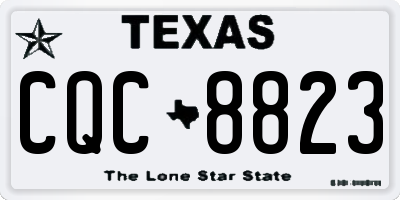 TX license plate CQC8823