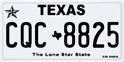 TX license plate CQC8825