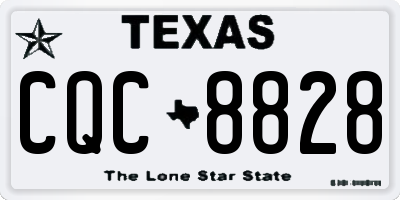 TX license plate CQC8828
