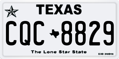TX license plate CQC8829