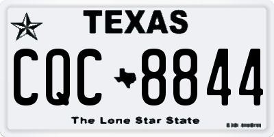 TX license plate CQC8844