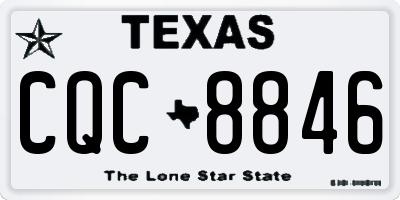 TX license plate CQC8846