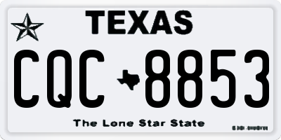 TX license plate CQC8853