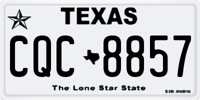 TX license plate CQC8857