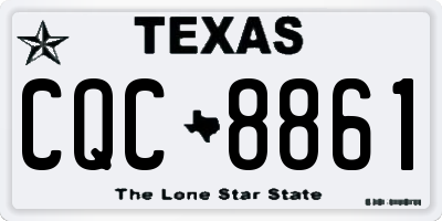 TX license plate CQC8861