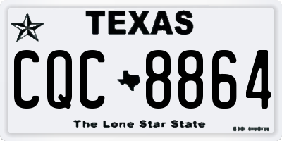TX license plate CQC8864