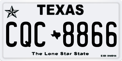 TX license plate CQC8866