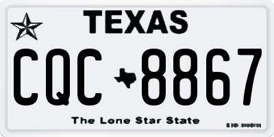TX license plate CQC8867