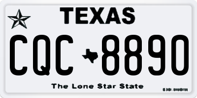 TX license plate CQC8890