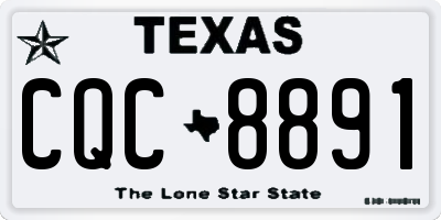 TX license plate CQC8891
