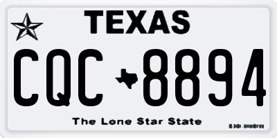 TX license plate CQC8894