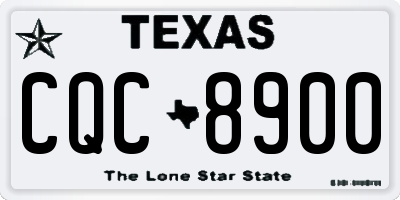 TX license plate CQC8900