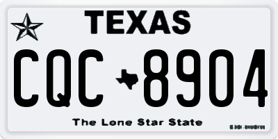 TX license plate CQC8904