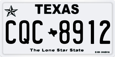 TX license plate CQC8912