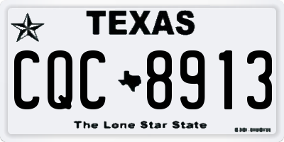 TX license plate CQC8913