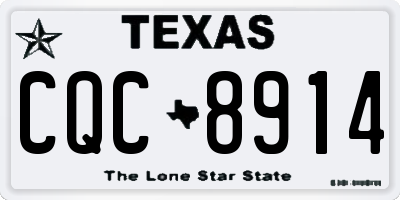 TX license plate CQC8914