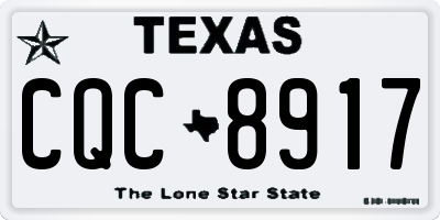 TX license plate CQC8917