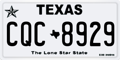 TX license plate CQC8929