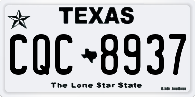 TX license plate CQC8937