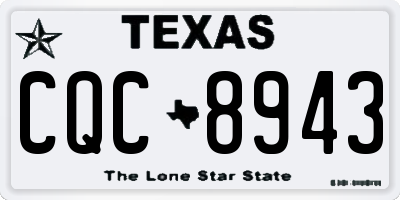 TX license plate CQC8943