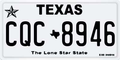 TX license plate CQC8946