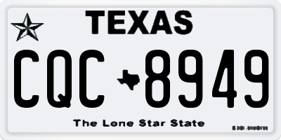 TX license plate CQC8949