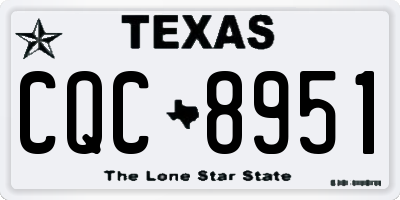 TX license plate CQC8951