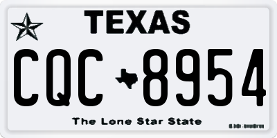 TX license plate CQC8954