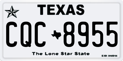 TX license plate CQC8955