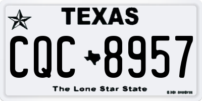 TX license plate CQC8957