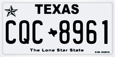 TX license plate CQC8961