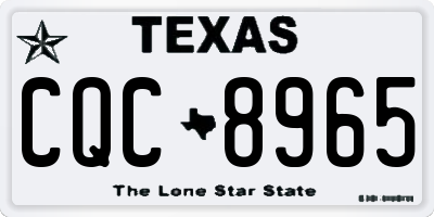 TX license plate CQC8965