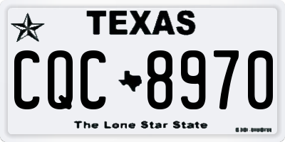 TX license plate CQC8970