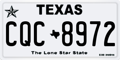 TX license plate CQC8972