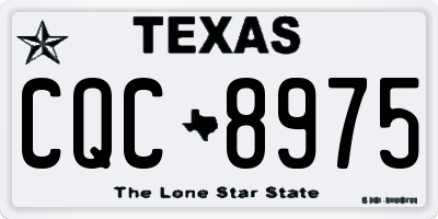 TX license plate CQC8975