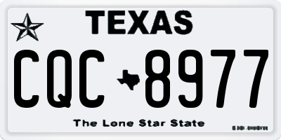 TX license plate CQC8977