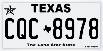 TX license plate CQC8978