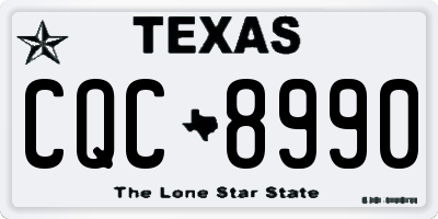 TX license plate CQC8990
