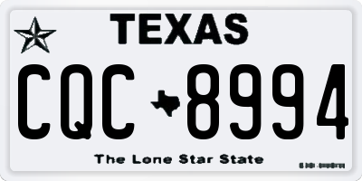 TX license plate CQC8994