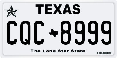 TX license plate CQC8999